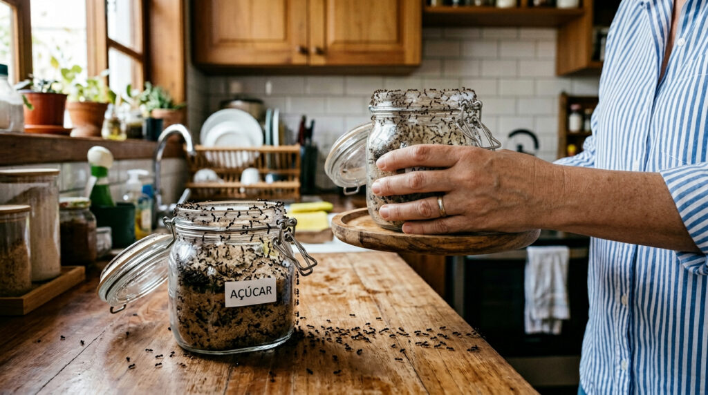 Uma maneira simples de se livrar das formigas que infestam o açúcar sem precisar jogá-lo fora