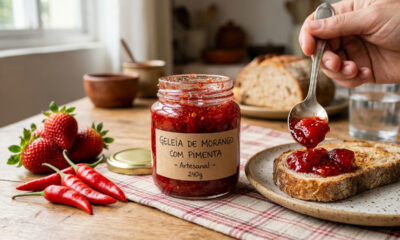 Coloque morango, limão, açúcar e pimenta na panela e faça uma geleia caseira mais interessante e sofisticada