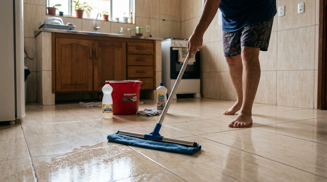 Não gasto mais com produtos caros para limpar a casa, apenas algumas gotas deste ingrediente deixam o chão brilhando por dias