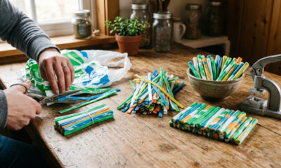 A sacola plástica que iria para o lixo virou uma solução criativa e útil dentro de casa