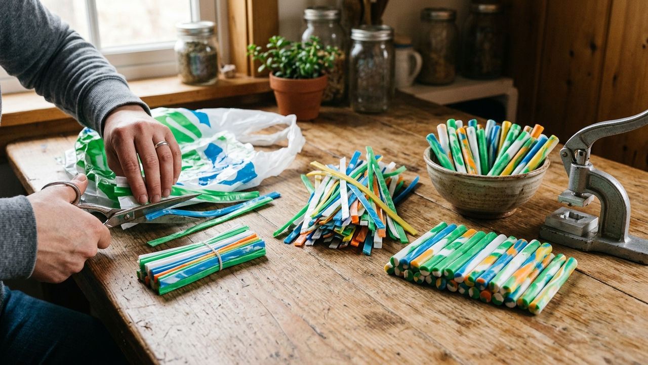 A sacola plástica que iria para o lixo virou uma solução criativa e útil dentro de casa