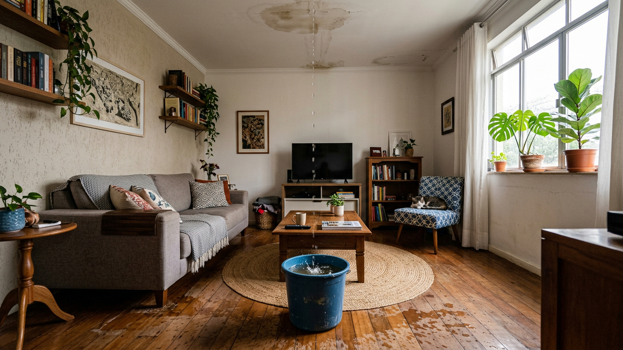 Como parar goteira no telhado com uma solução prática antes que a chuva piore o estrago dentro de casa
