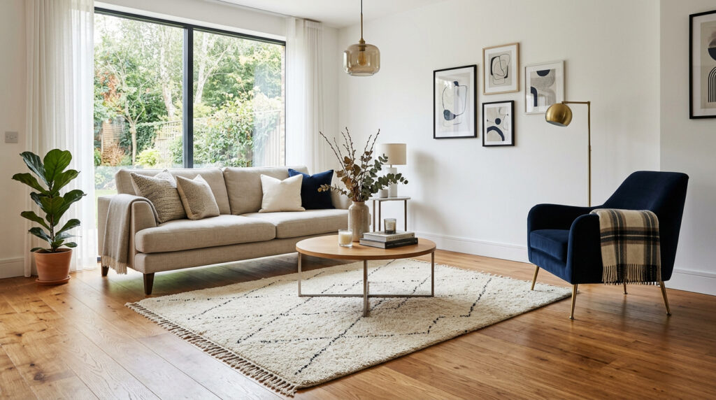 Chega de tapete grande na sala: a escolha elegante que está substituindo essa peça em muitos ambientes