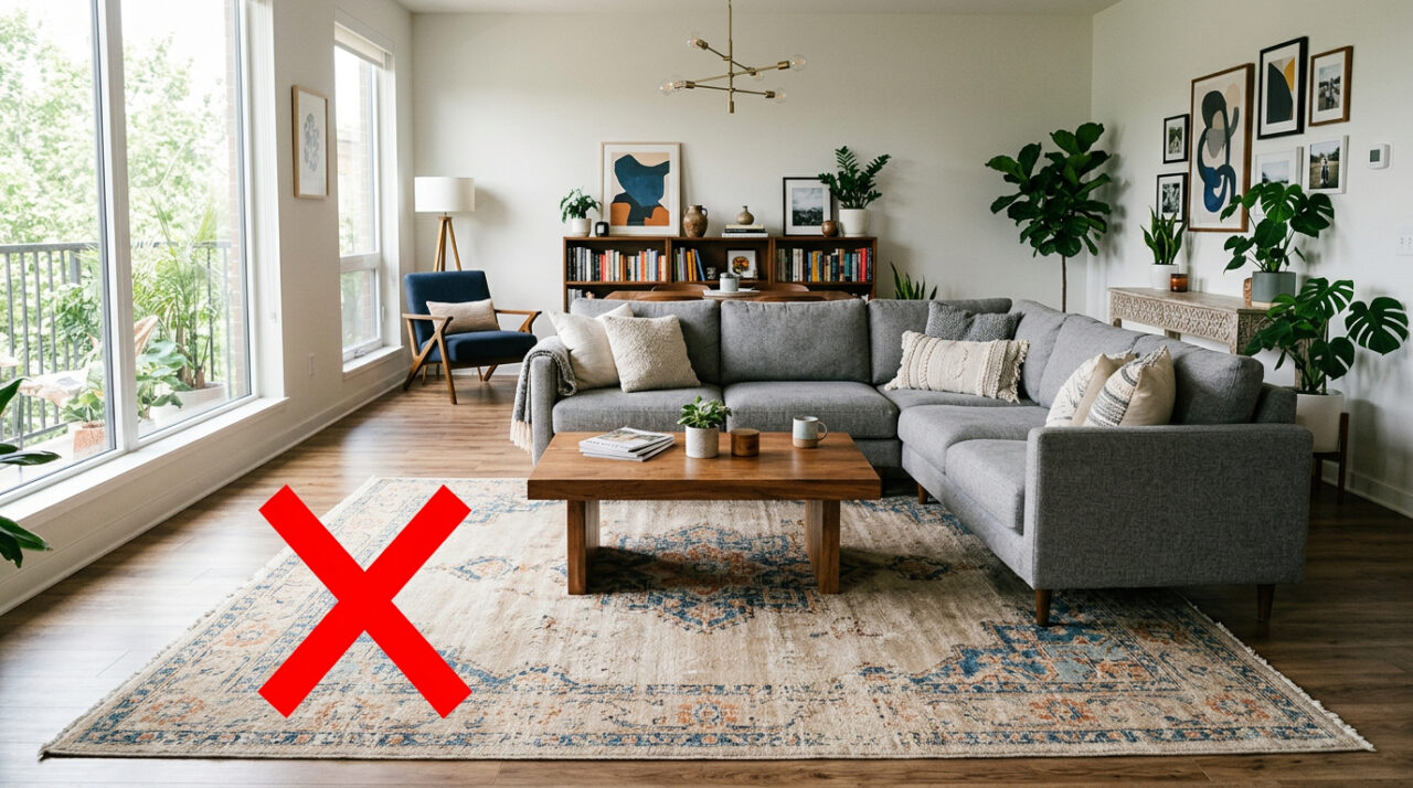 Chega de tapete grande na sala: a escolha elegante que está substituindo essa peça em muitos ambientes