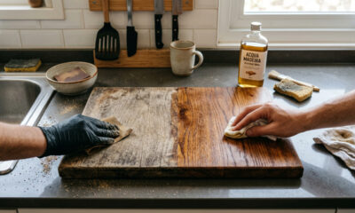 Sua tábua de madeira está feia e riscada? Aprenda a renovar a peça sem gastar quase nada