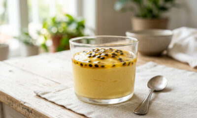 Misture leite condensado, creme de leite e maracujá e faça uma sobremesa gelada fácil e muito cremosa