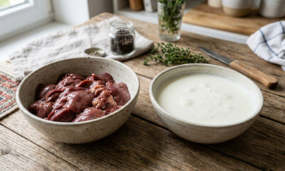 O truque melhor que o leite para deixar fígado de frango macio, suculento e muito mais gostoso