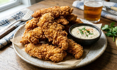 Misture alho, limão e pápricas e prepare um frango crocante bem temperado com um molho digno de elogios
