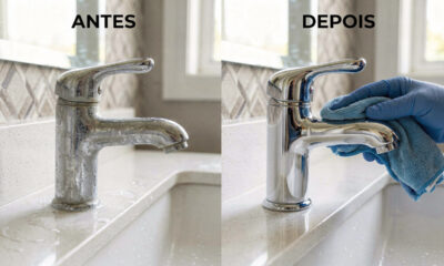 Nem água sanitária nem vinagre: o truque pouco conhecido para remover o calcário do banheiro em minutos