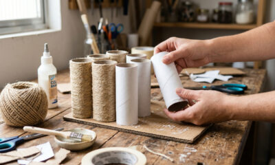 O que parecia lixo virou um organizador artesanal que deixou o banheiro muito mais bonito