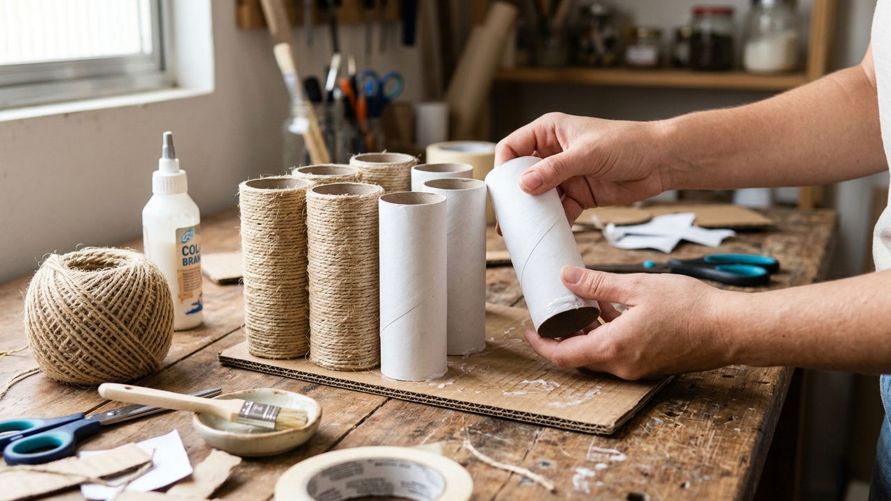 O que parecia lixo virou um organizador artesanal que deixou o banheiro muito mais bonito