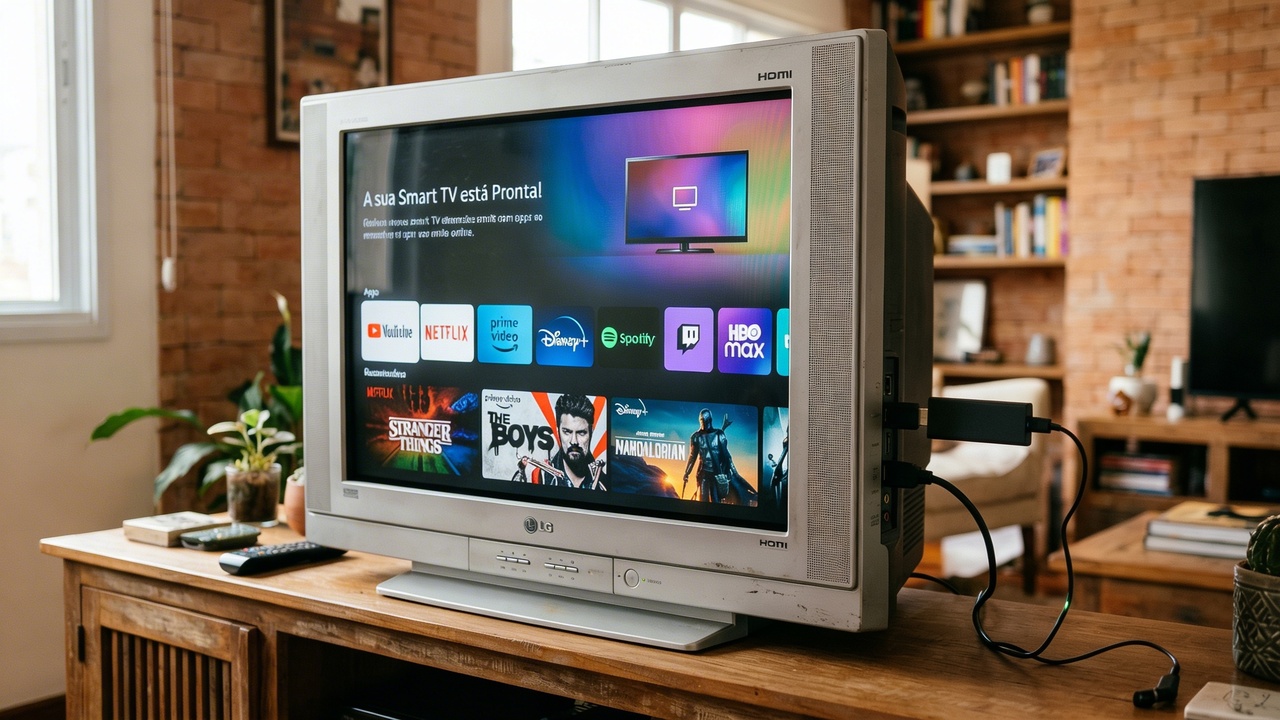 Este dispositivo pequeno transforma TV antiga em uma smart poderosa e permite acessar conteúdos digitais com facilidade