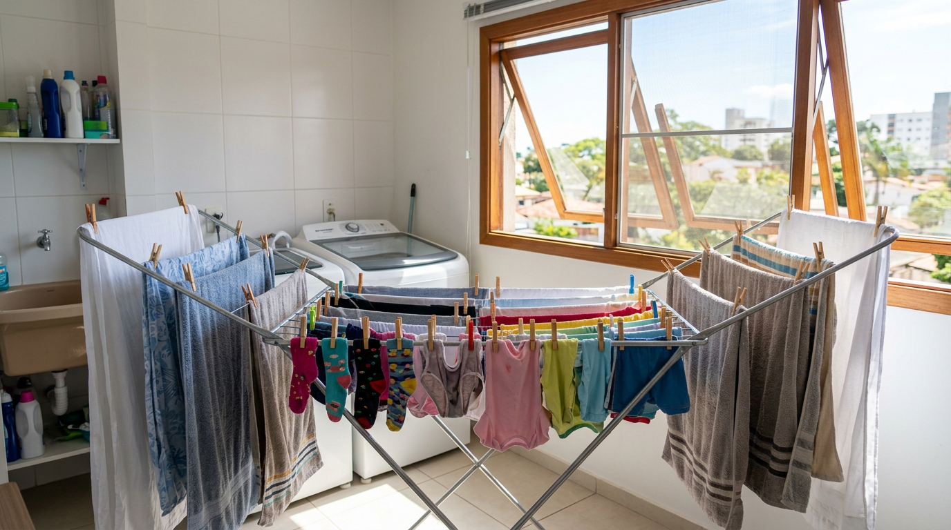 Nem sol forte, nem secadora: o método japonês que ajuda roupas a secarem mais rápido