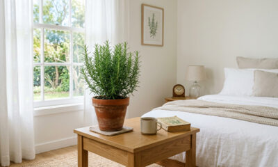 Por que é recomendado colocar um vaso de alecrim no quarto e para que ele serve