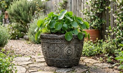 O vaso de cimento decorativo que você pode fazer em casa e gastar bem menos no jardim