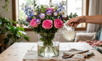 O que você deve colocar no vaso para que as flores durem mais? Você tem tudo o que precisa em casa para esse truque que prolonga a beleza do arranjo