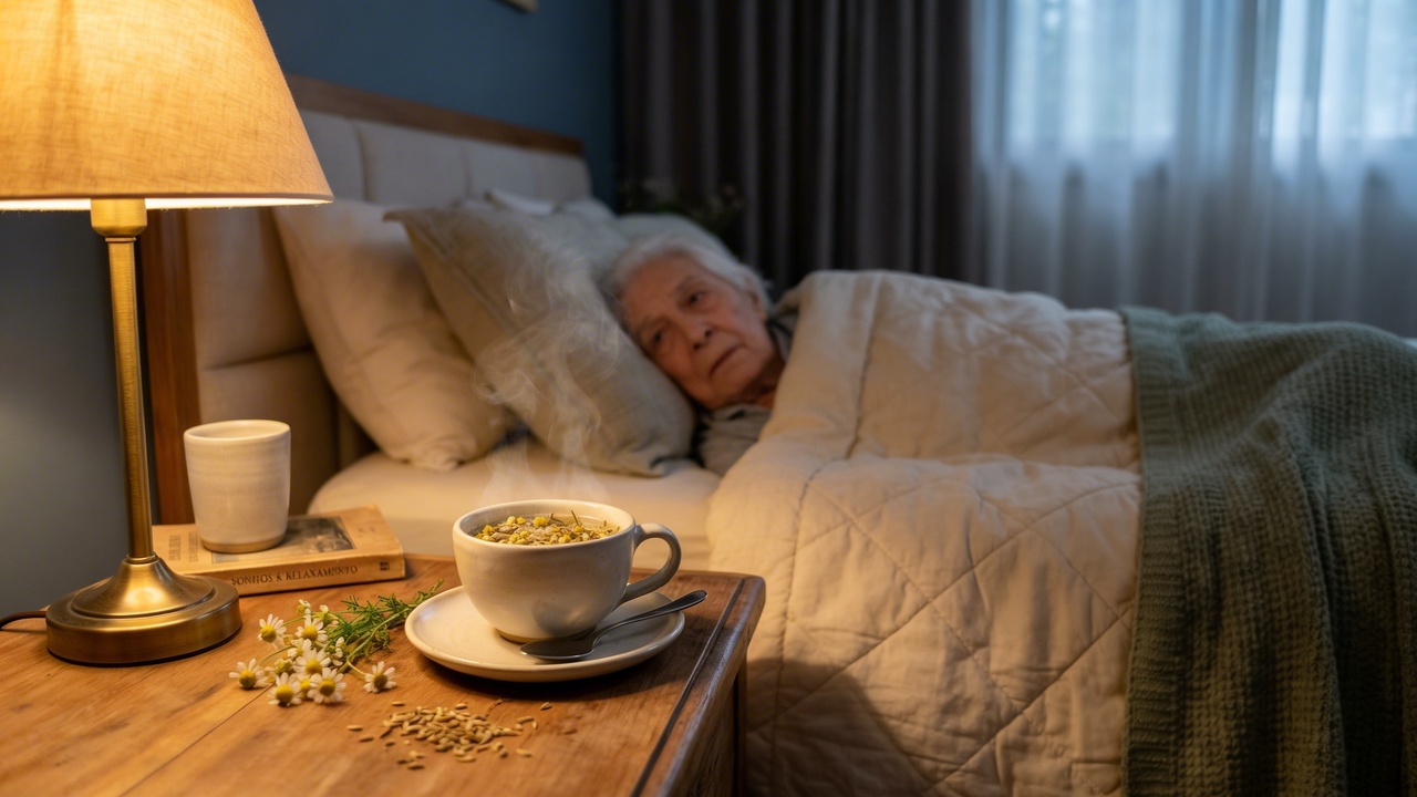 Por que o chá de camomila com erva-doce é o melhor aliado do idoso que acorda de madrugada