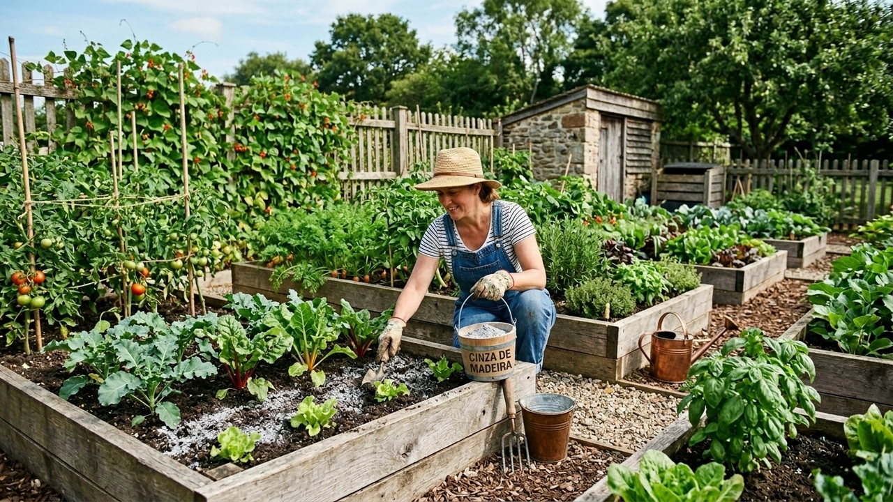 Pouca gente sabe, mas cinza de madeira com um ingrediente da cozinha pode virar um reforço poderoso na horta