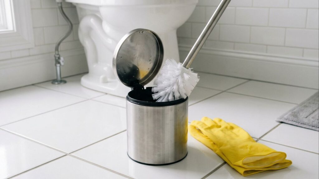 Você precisa limpar sua escova de vaso sanitário e este é o melhor jeito de fazer isso