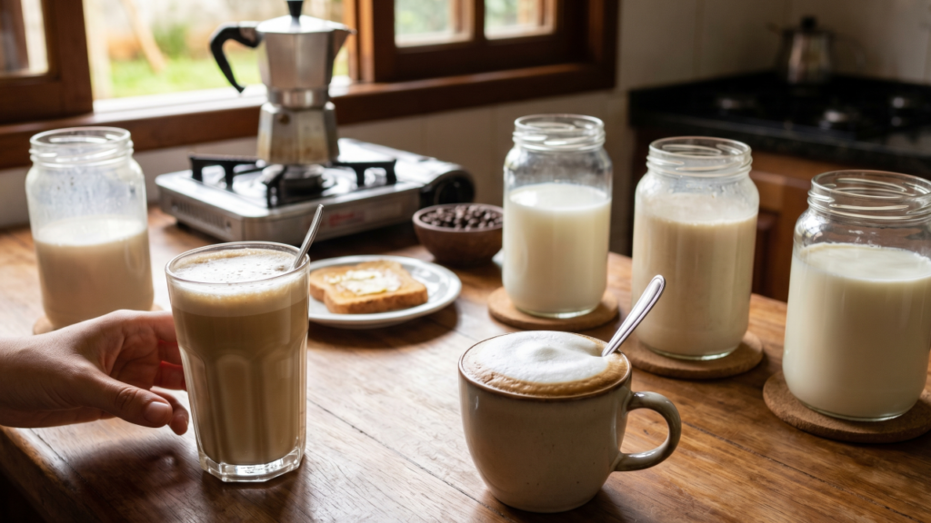Como escolher o melhor leite para o café sem cair em modinhas e sem complicar sua rotina