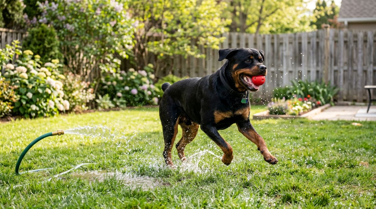 Rottweiler é salva de canal profundo em operação de resgate comovente