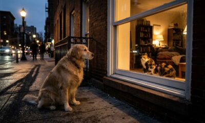 Golden Retriever Para Todos Os Dias Em Janela E Intriga Com Sua Obsessão