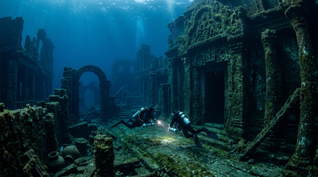 Quando mergulhadores exploraram este lago, encontraram uma cidade perdida de mil anos. O que a engoliu por completo?