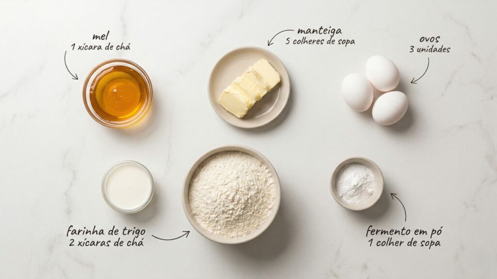 Esse bolo de mel leva poucos ingredientes e é perfeito para quem ama bolo caseiro