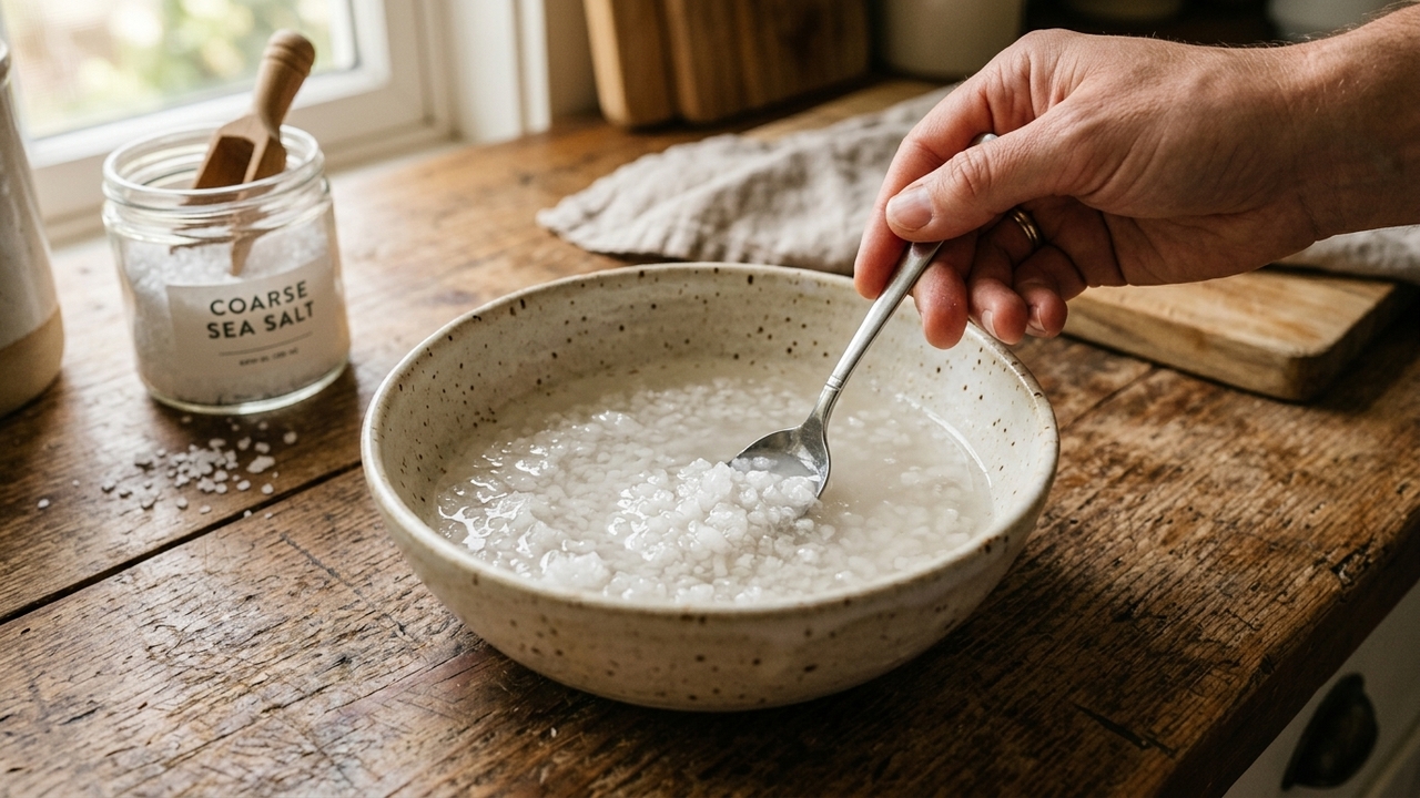 Misturar sal grosso com água morna: para que serve e por que esse preparo caseiro voltou a circular