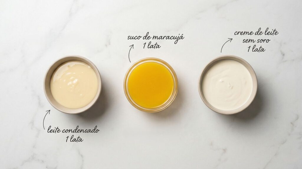 Misture leite condensado, creme de leite e maracujá e faça uma sobremesa gelada fácil e muito cremosa