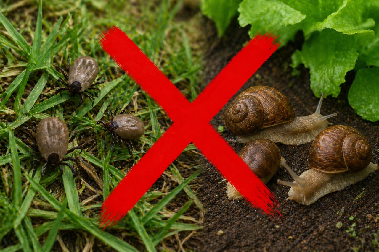 Coloque isso no seu jardim: você matará milhares de carrapatos e os caracóis também desaparecerão