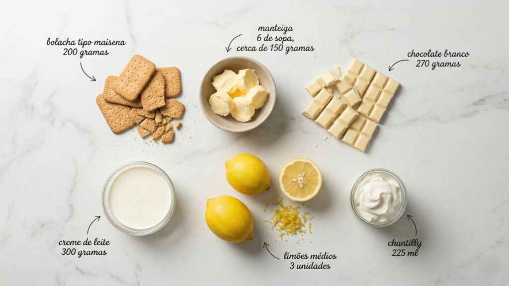 Esse doce de limão com chantilly fica pronto com base crocante e recheio cremoso, perfeito para servir gelado