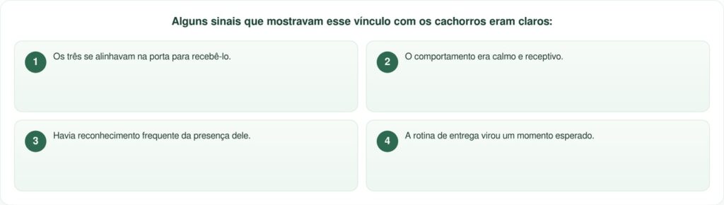 Entregador se despede de cachorros favoritos e deixa surpresa emocionante