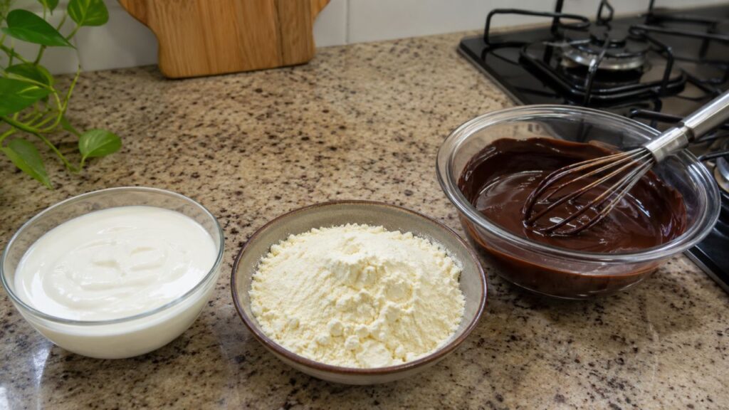 Poucos ingredientes criam uma sobremesa simples, leve e sem leite condensado