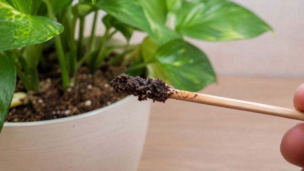 A superfície seca do vaso nem sempre significa que a planta precisa de água