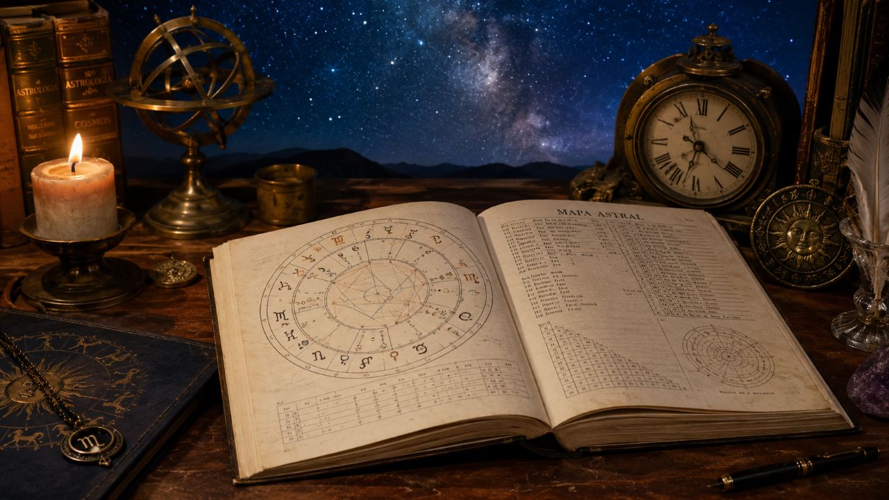 O mapa astral reúne signos, planetas e casas astrológicas para uma leitura mais individualizada