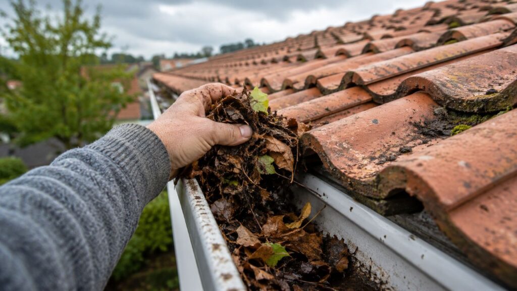 Calhas entupidas e telhas deslocadas podem abrir caminho para a água