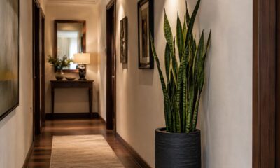 A planta certa deixa o corredor mais elegante sem atrapalhar a circulação