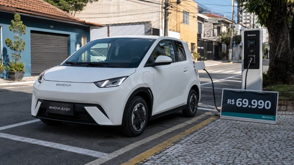 Emova Easy Standard é apontado como o elétrico mais barato do Brasil em maio de 2026