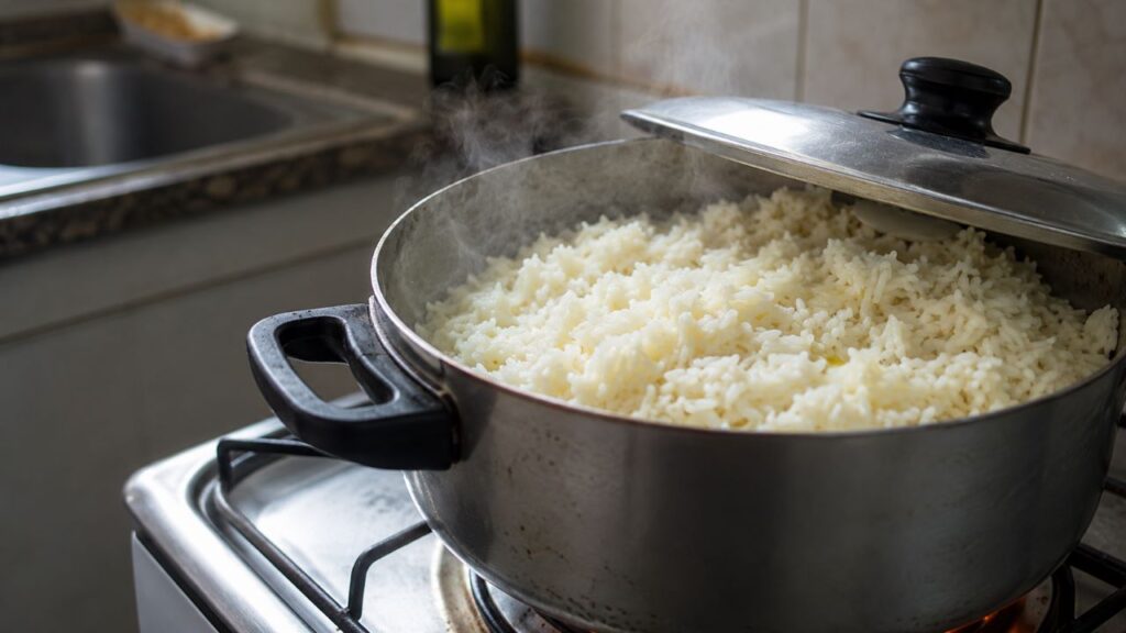 Umidade e fogo baixo ajudam a recuperar a textura do arroz