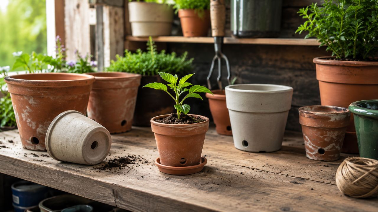 O vaso certo ajuda a planta a crescer com raízes saudáveis