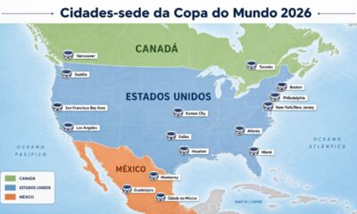 Estádios da Copa do Mundo 2026: quais arenas vão receber jogos no Canadá, México e Estados Unidos