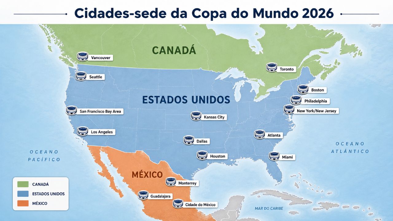 Estádios da Copa do Mundo 2026: quais arenas vão receber jogos no Canadá, México e Estados Unidos