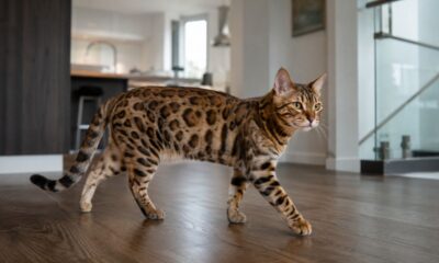 Gato Bengal chama atenção pela aparência de felino selvagem dentro de casa