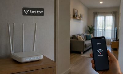 Wi-Fi fraco pode ser causado por distância, paredes e posição do roteador