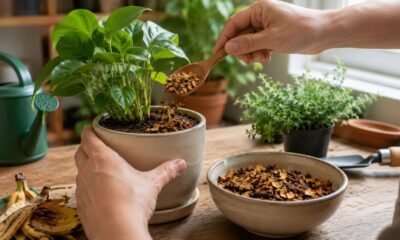 Casca de banana nas plantas funciona mesmo ou pode trazer problemas no vaso?