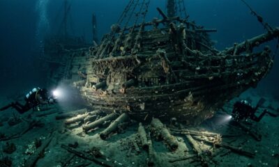 Pesquisadores da Marinha escanearam o fundo do mar e rastrearam um sinal. Então, encontraram um naufrágio impressionante de 500 anos