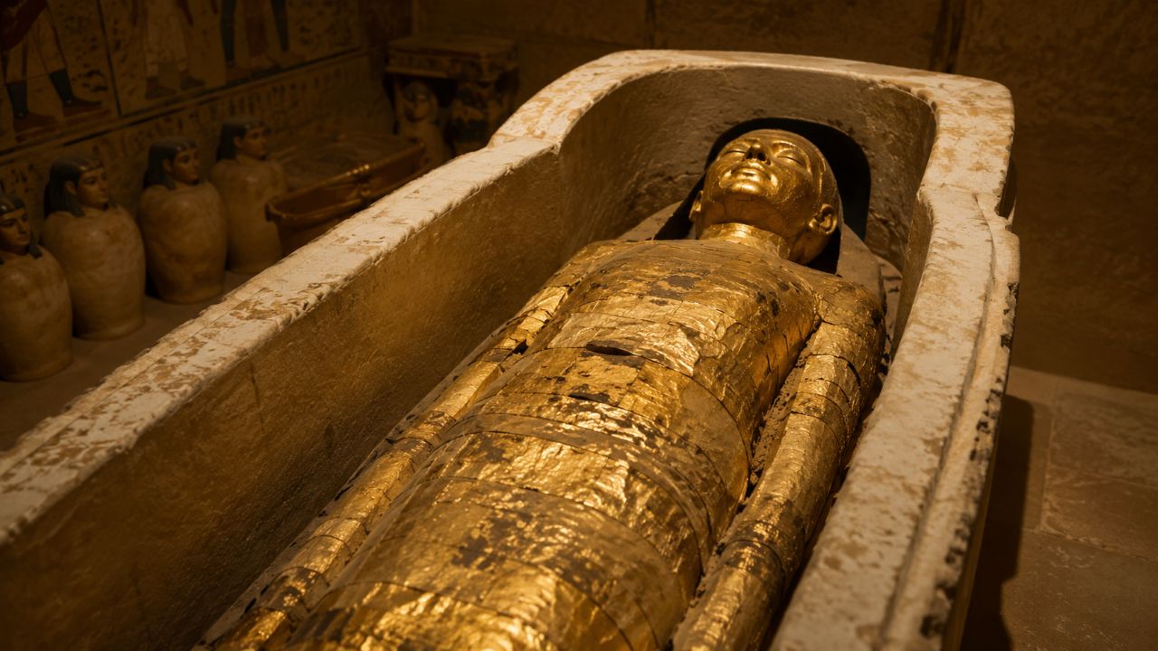 Múmia de 4.300 anos revela detalhes raros da elite do Egito antigo.