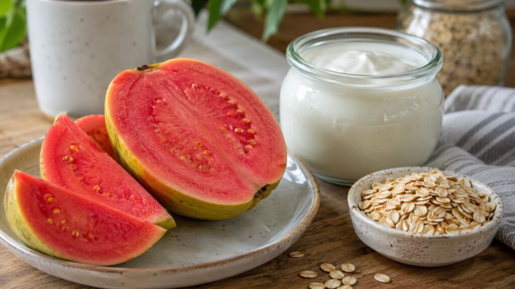 Goiaba combina fibras, vitamina C e saciedade em um lanche simples