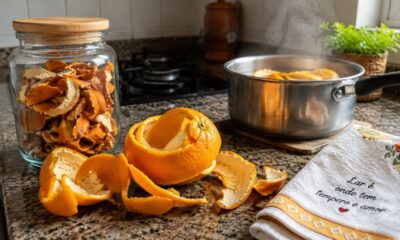 Como aproveitar casca de laranja de um jeito simples antes de jogar tudo fora
